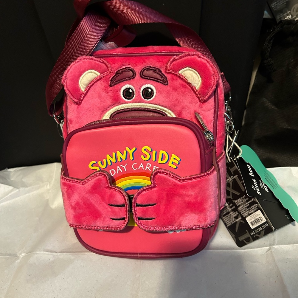 NWT Fluffy Scented Lotso Crossbuddy Loungefly w/detachable coin bag